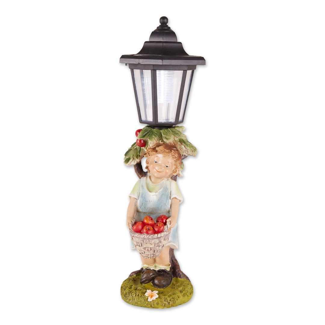 Apple Basket Solar Street Light Statue 