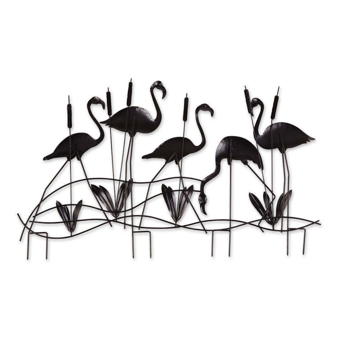 Multi Flamingo Garden Stake 