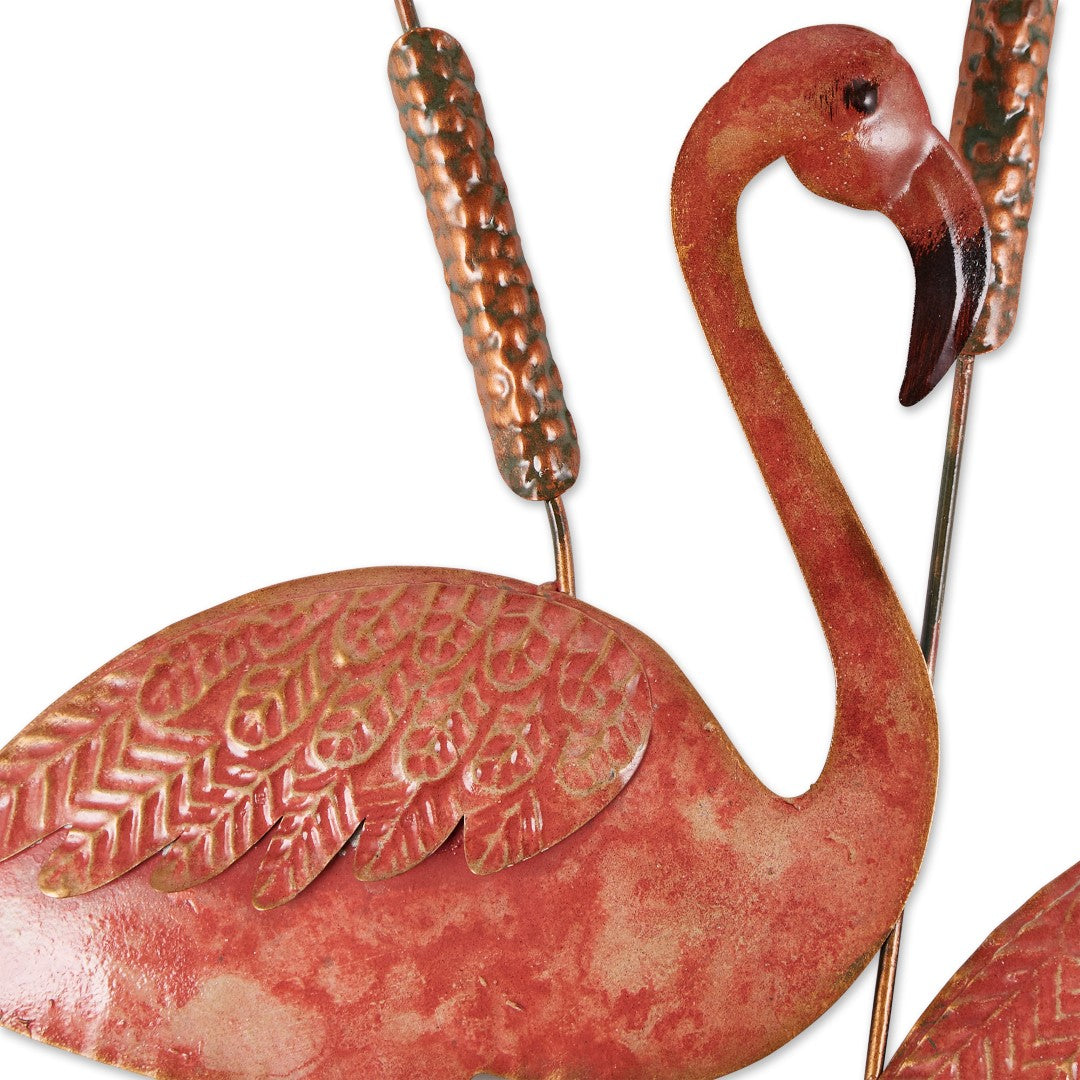 Multi Flamingo Garden Stake 