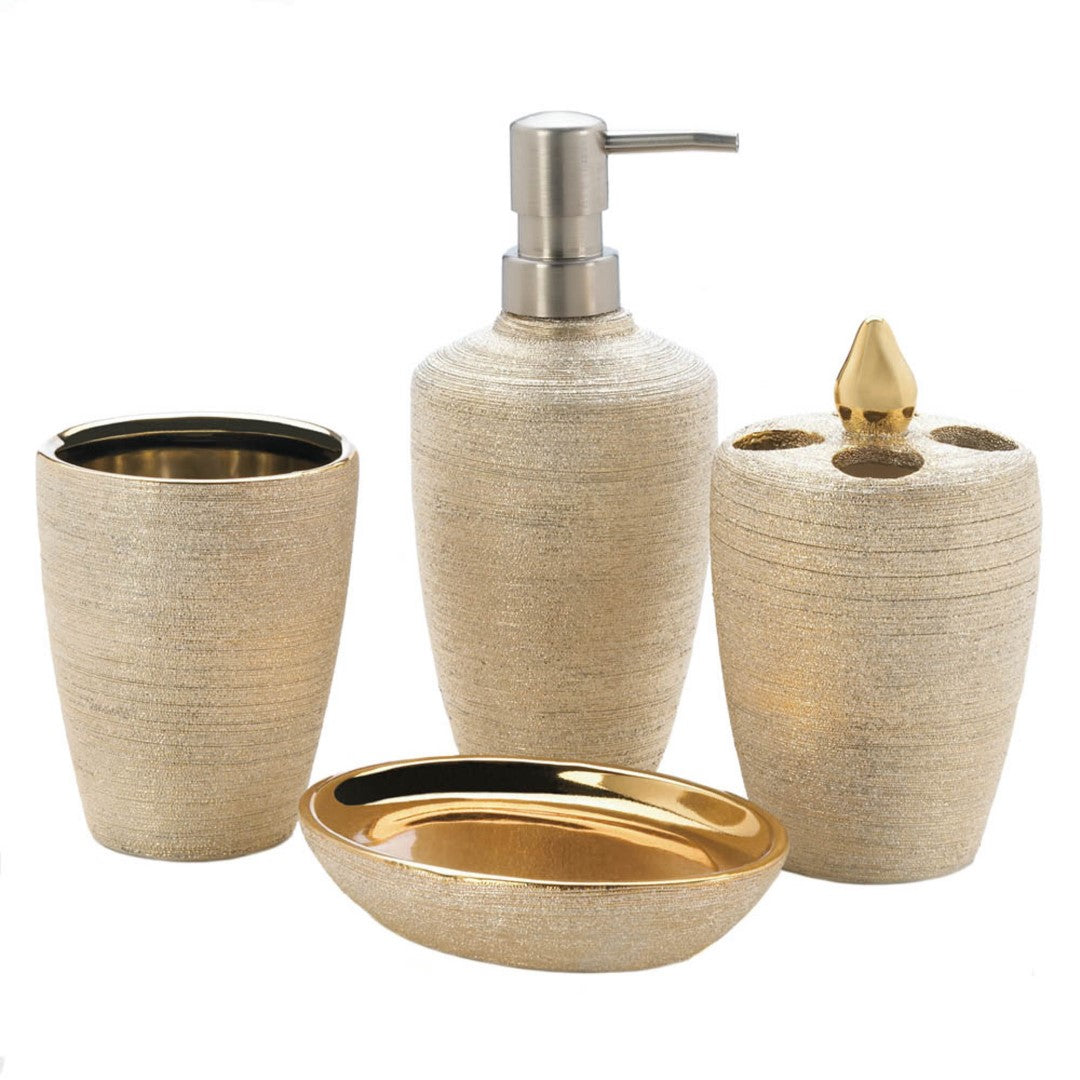 Golden Shimmer Bath Accessories 