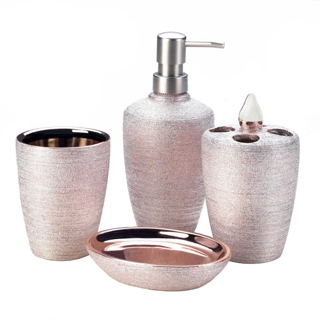 Rose Golden Shimmer Bath Accessories 