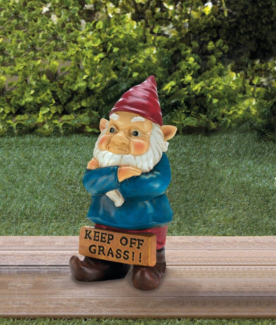 Keep Off Grass Grumpy Gnome 