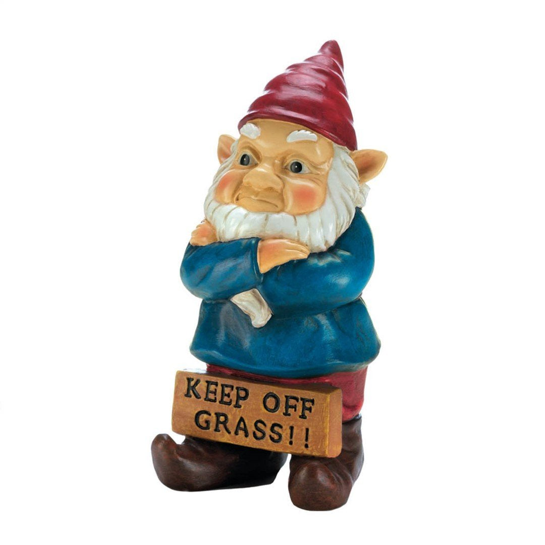 Keep Off Grass Grumpy Gnome 