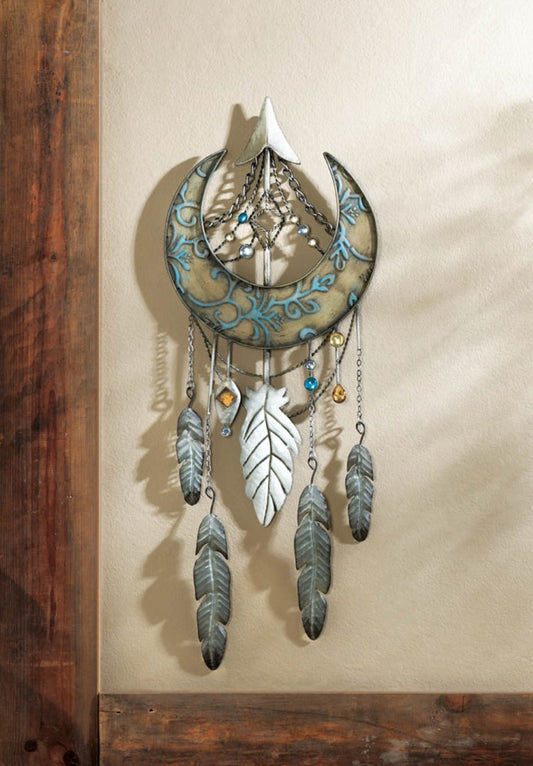 Crescent Moon Dreamcatcher Wall Decor 