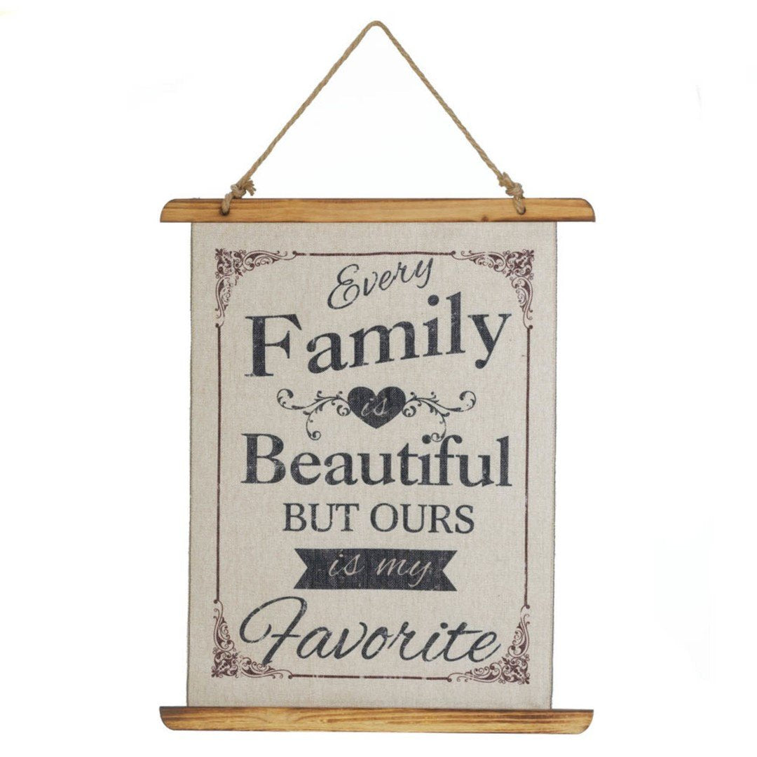 Beautiful Family Linen Wall Art 