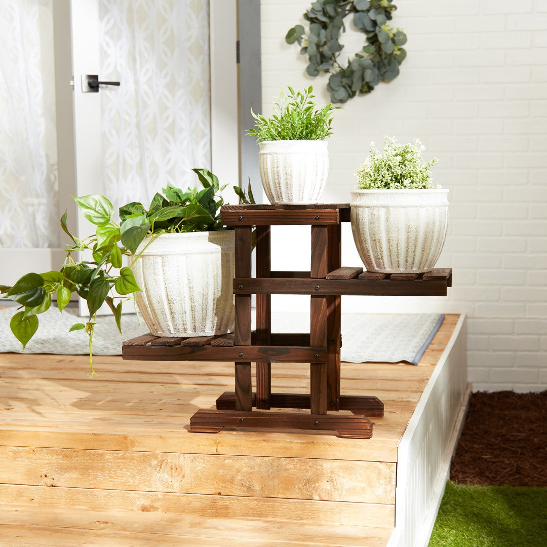 Zigzag Pallet Plant Stand 