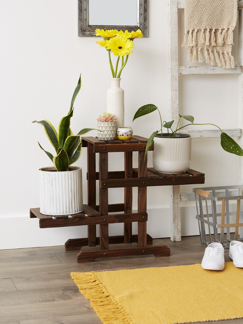 Zigzag Pallet Plant Stand 