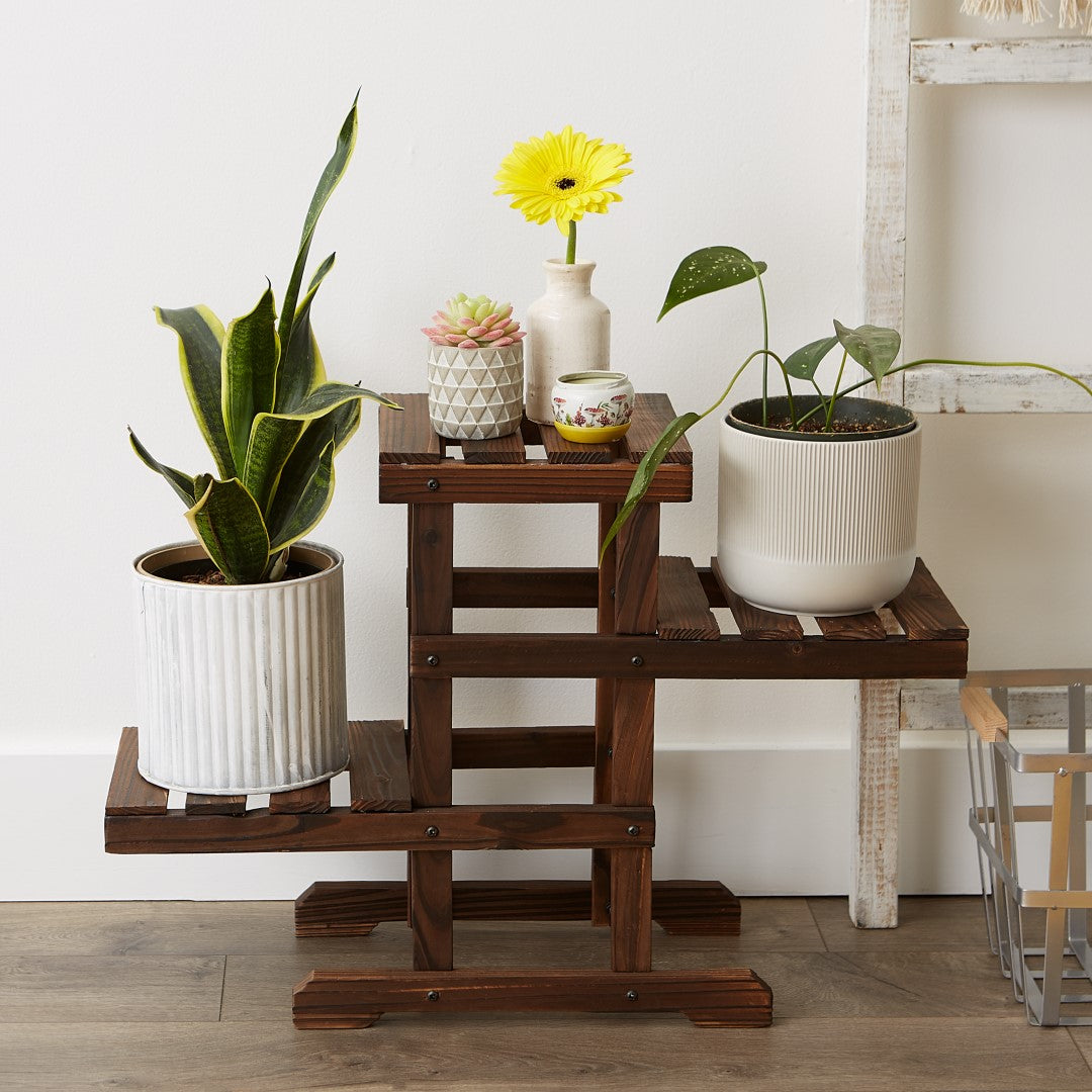 Zigzag Pallet Plant Stand 