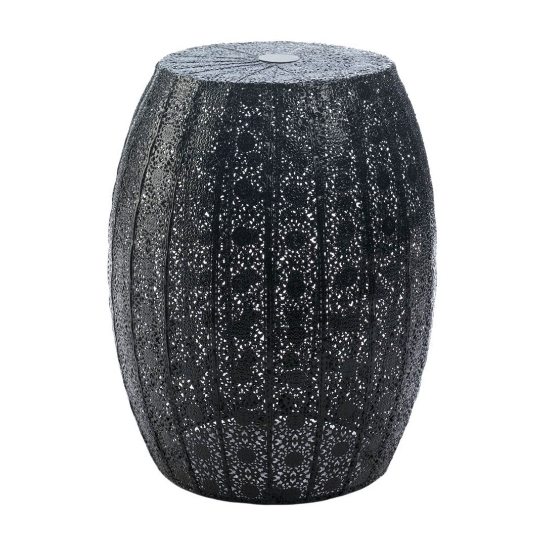 Black Moroccan Lace Stool 