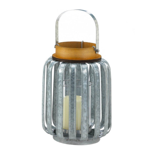 Large Galvanized Metal Lantern 