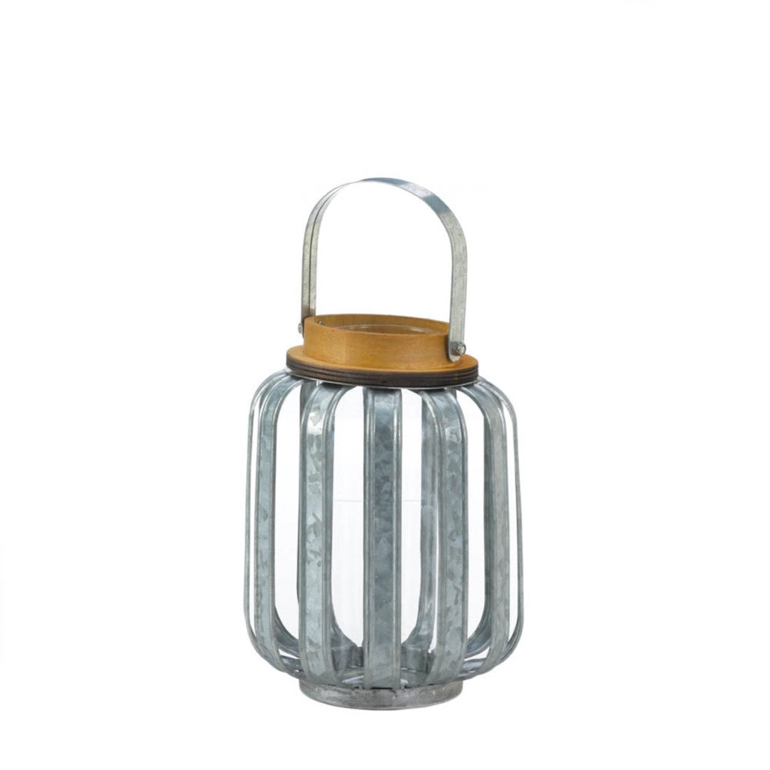 Small Galvanized Metal Lantern 