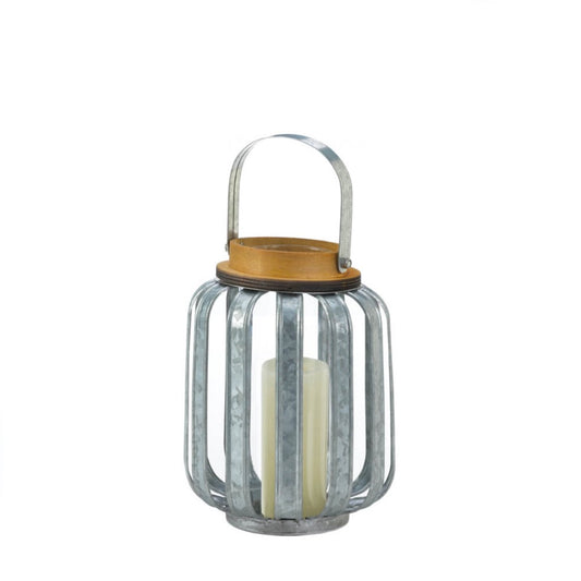 Small Galvanized Metal Lantern 