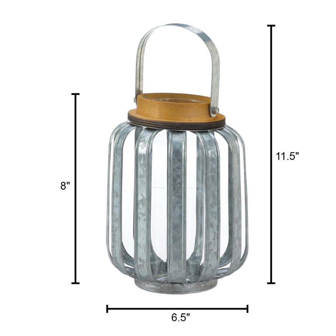 Small Galvanized Metal Lantern 