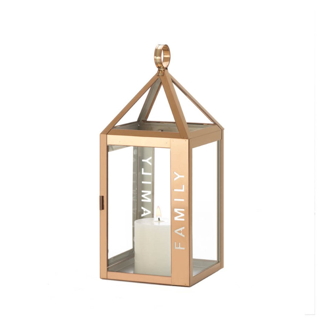 Rose Metal Frame Family Lantern 