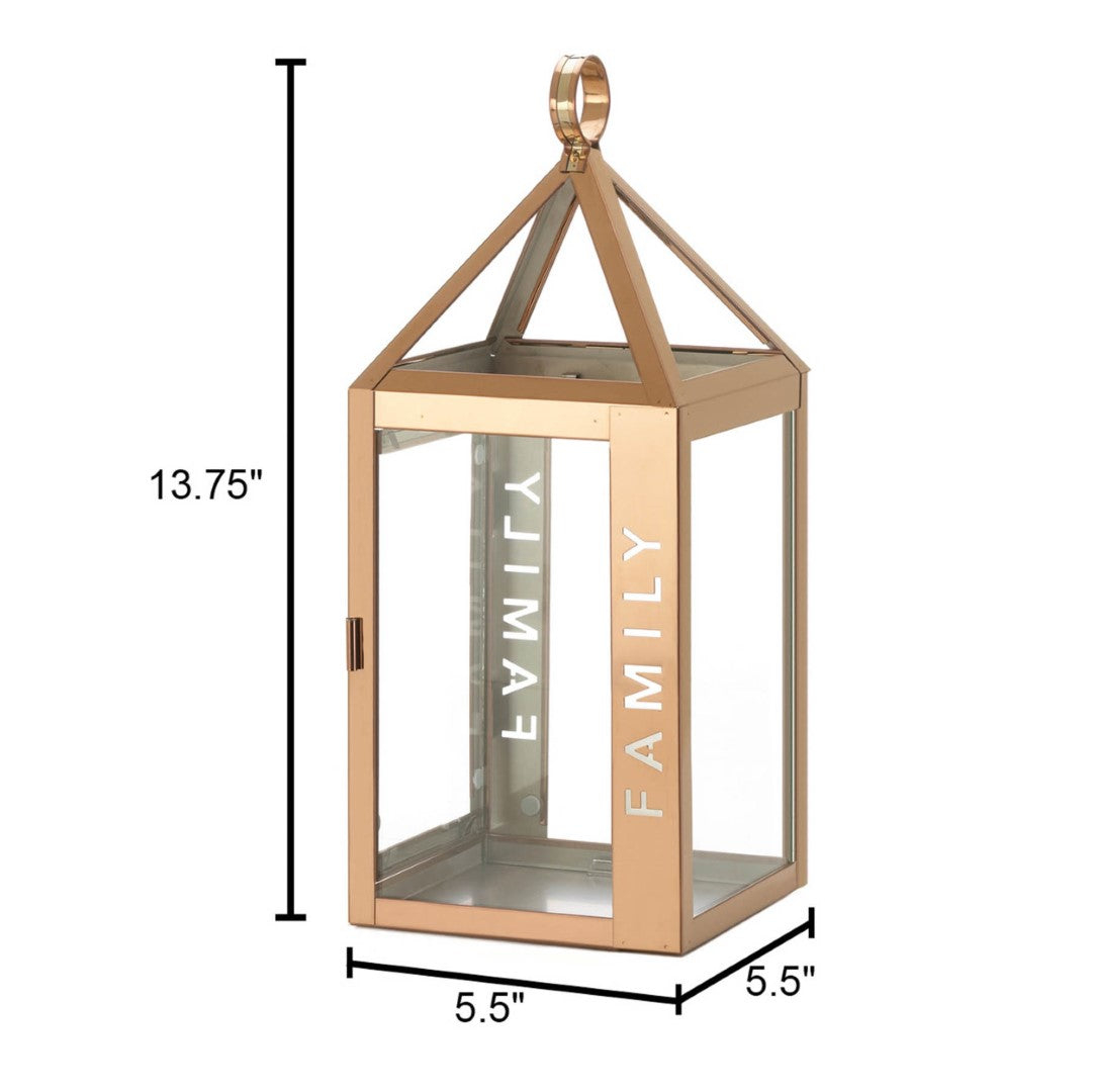 Rose Metal Frame Family Lantern 