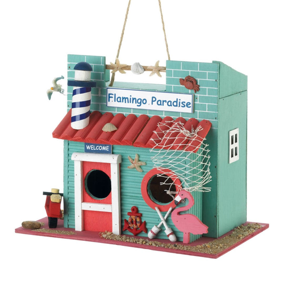 Flamingo Paradise Birdhouse 