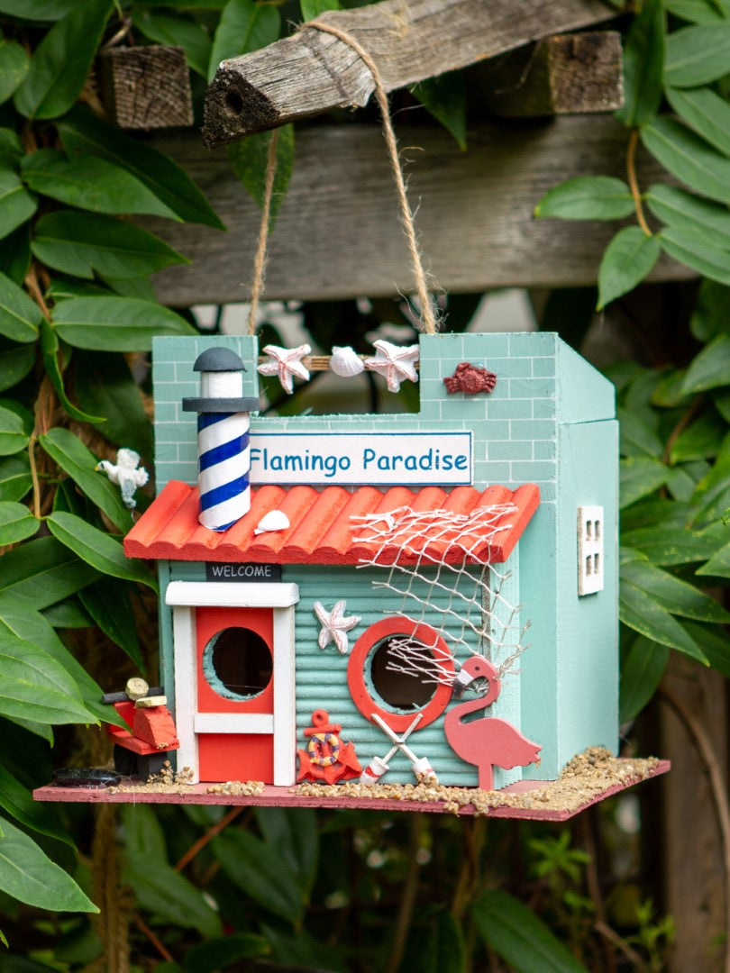 Flamingo Paradise Birdhouse 