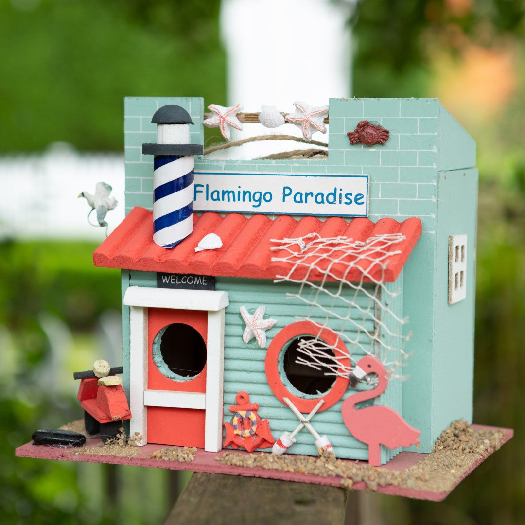 Flamingo Paradise Birdhouse 