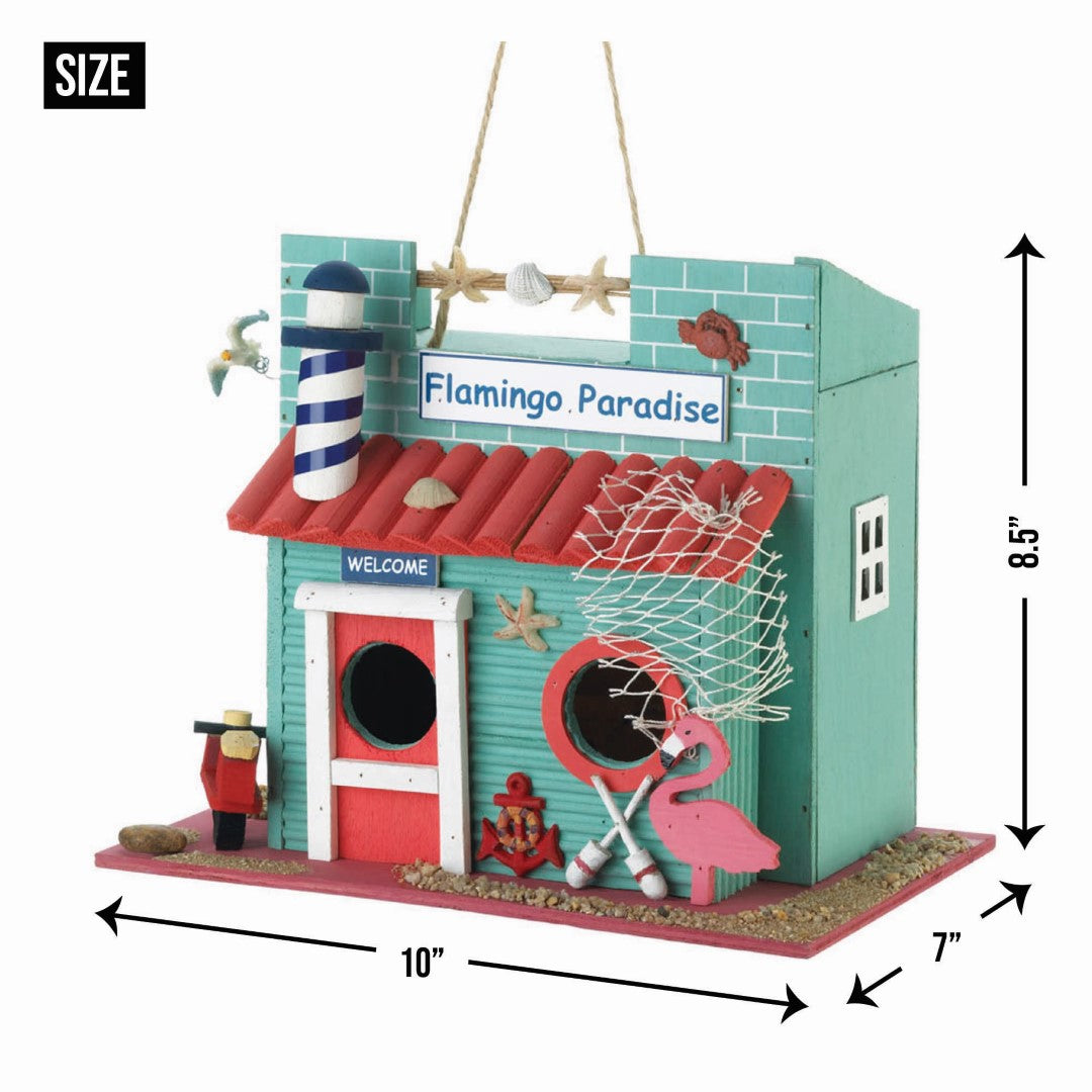 Flamingo Paradise Birdhouse 