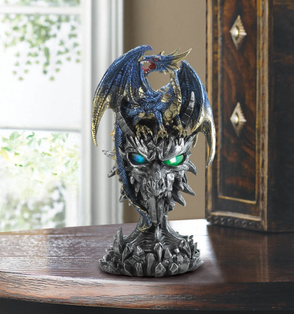 Blue Dragon Warrior Statue 