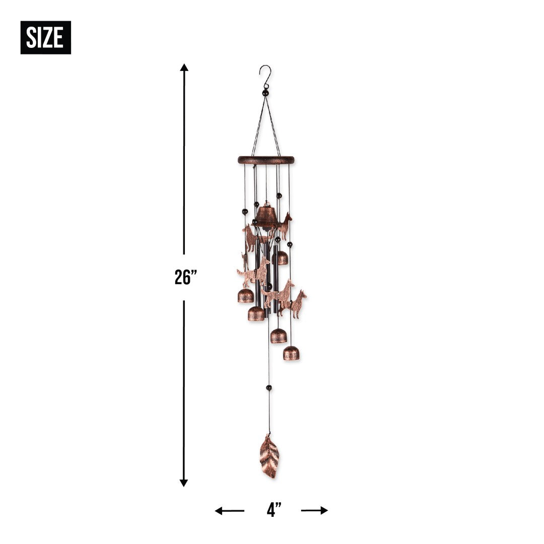 26 Bronze Dogs Wind Chimes