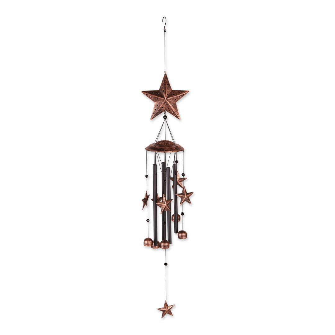 34 Bronze Stars Wind Chimes 