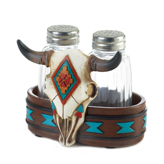 Bison Skull Salt & Pepper Shakers 