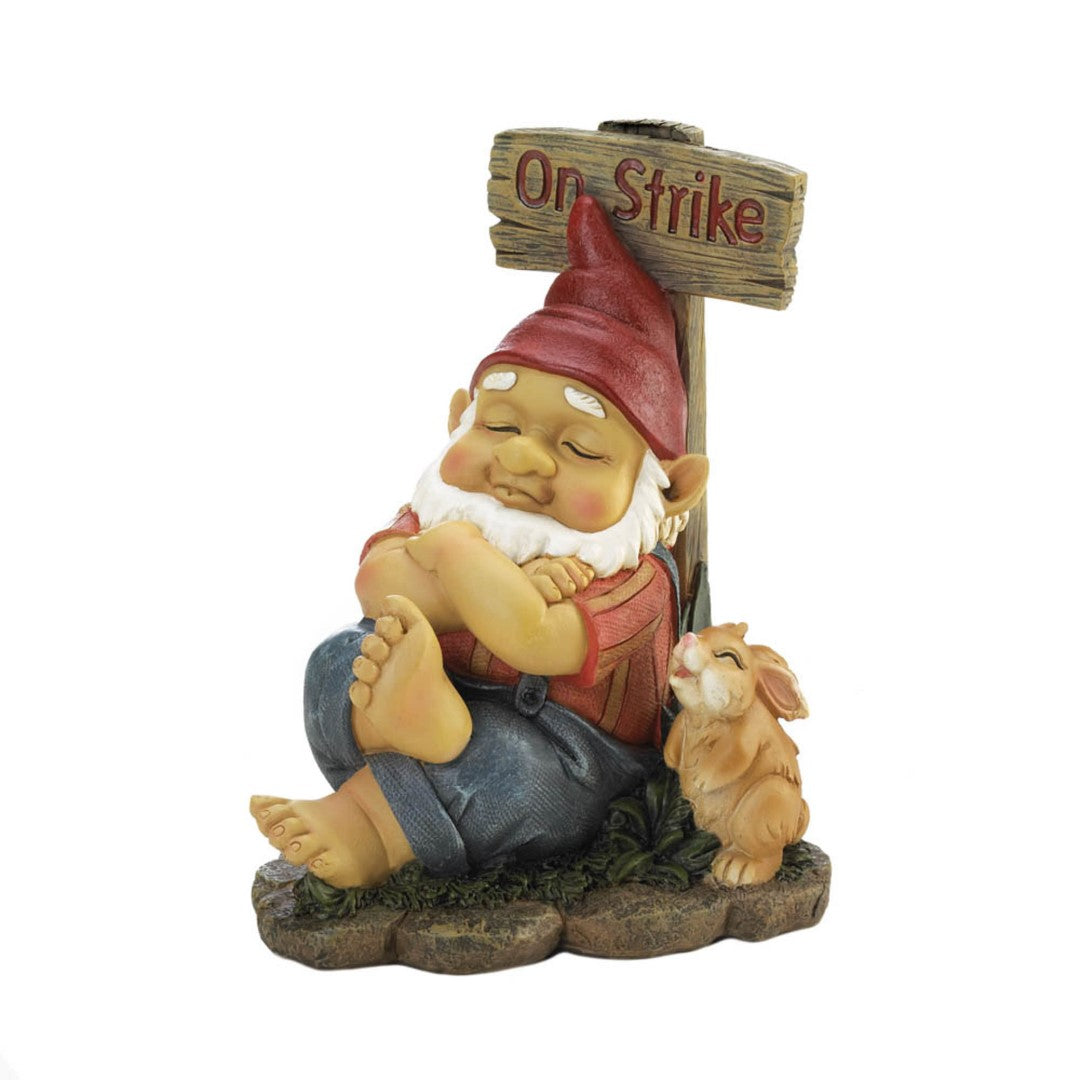 Garden Gnome On Strike 