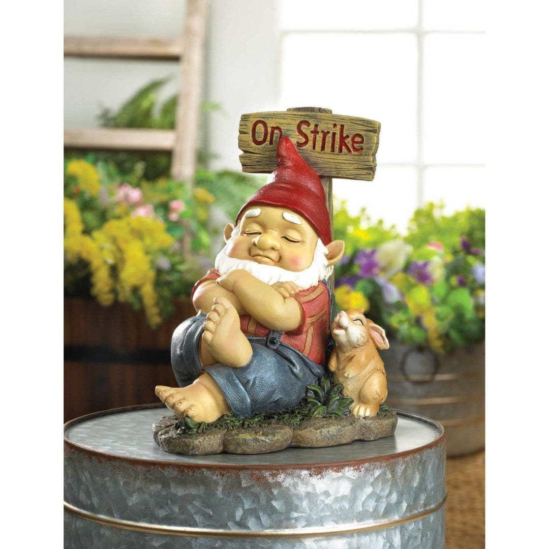 Garden Gnome On Strike 