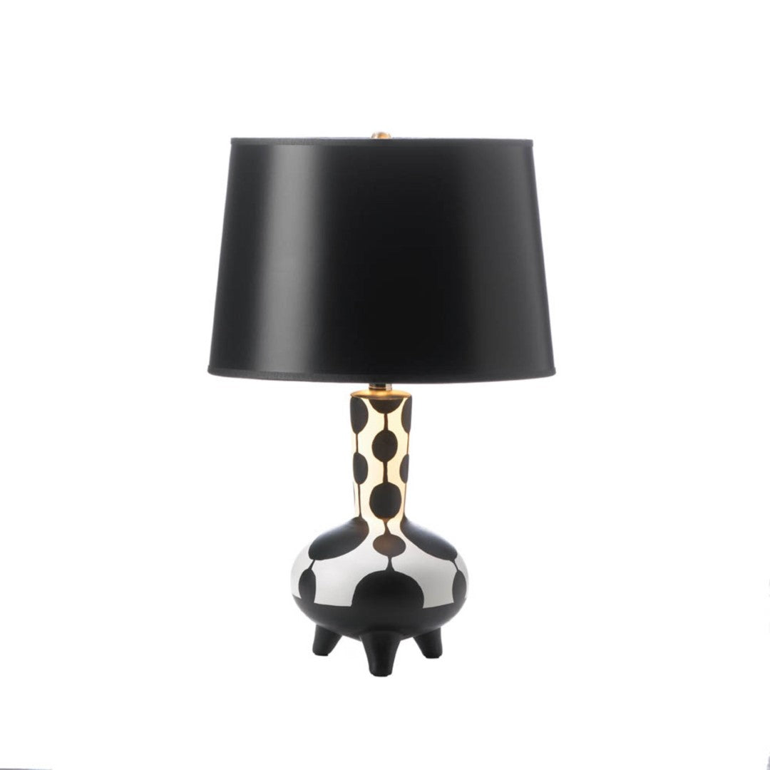 Dollop Black And White Table Lamp 