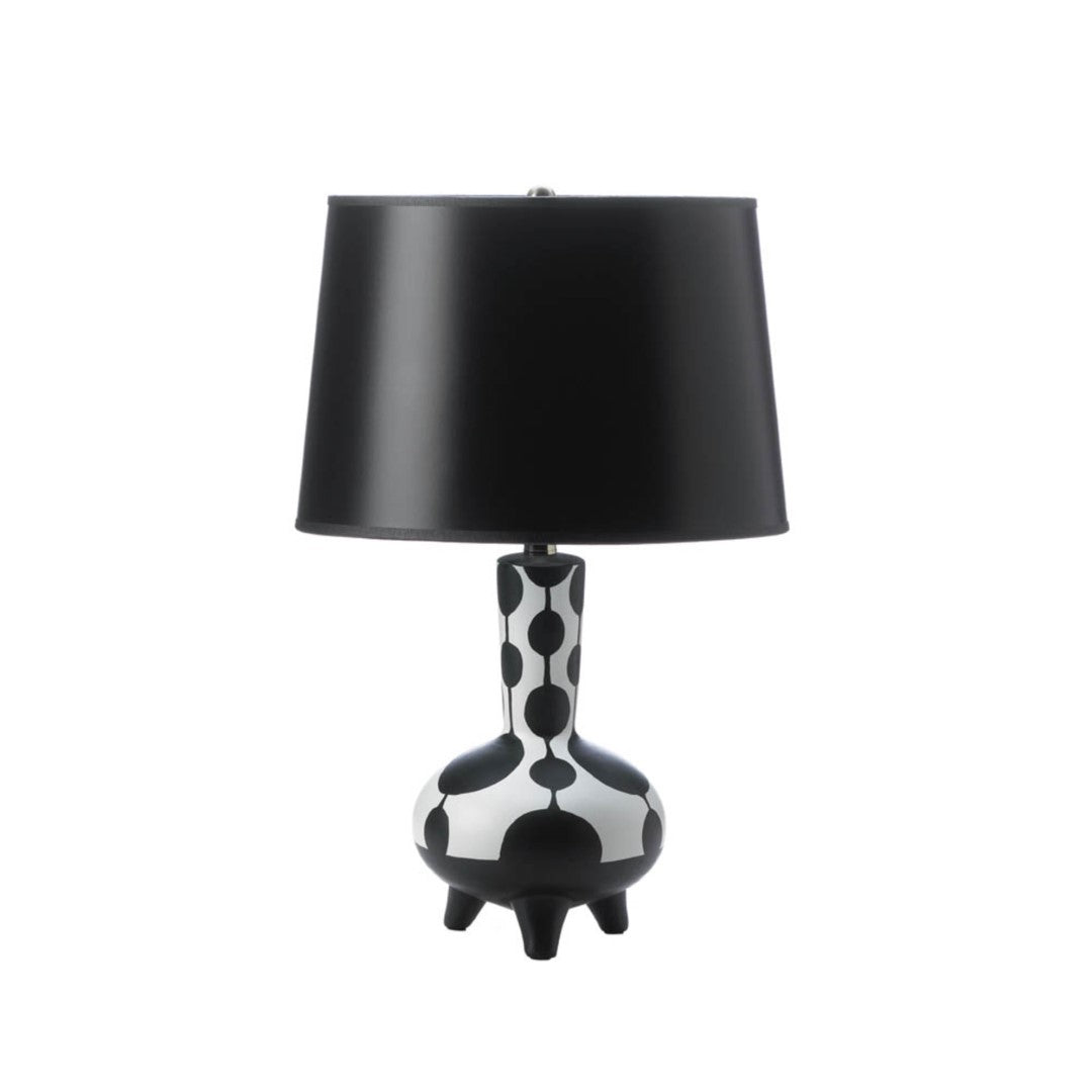 Dollop Black And White Table Lamp 