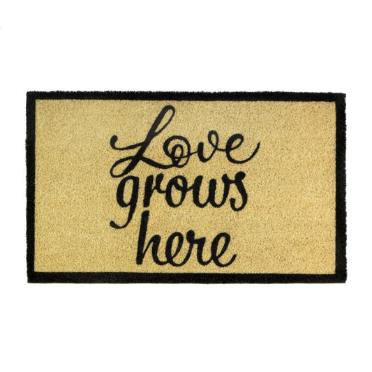 Emilia Love Grows Here Coir Doormat 