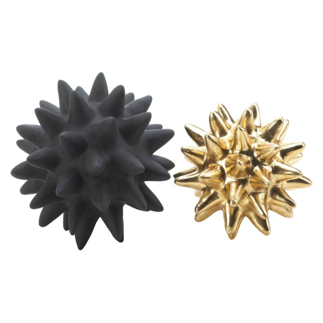 Storico Black And Gold Spike Sculptures 