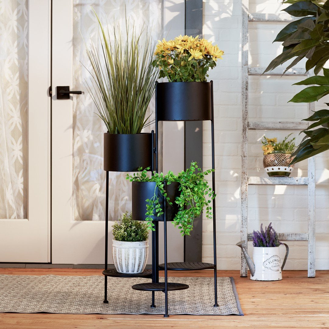 3-Tier Barrel Bucket Plant Stand 