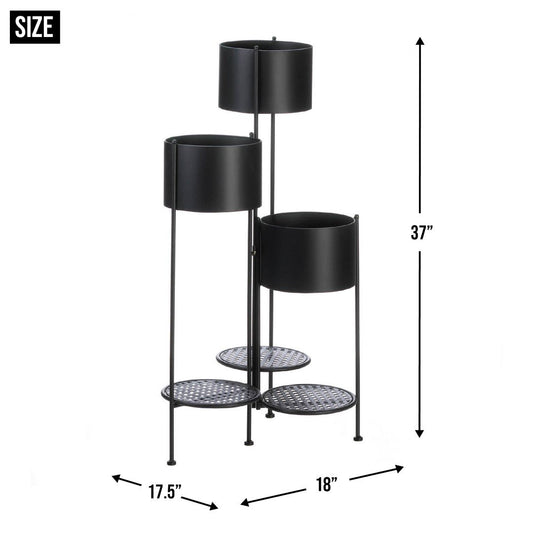 3-Tier Barrel Bucket Plant Stand 