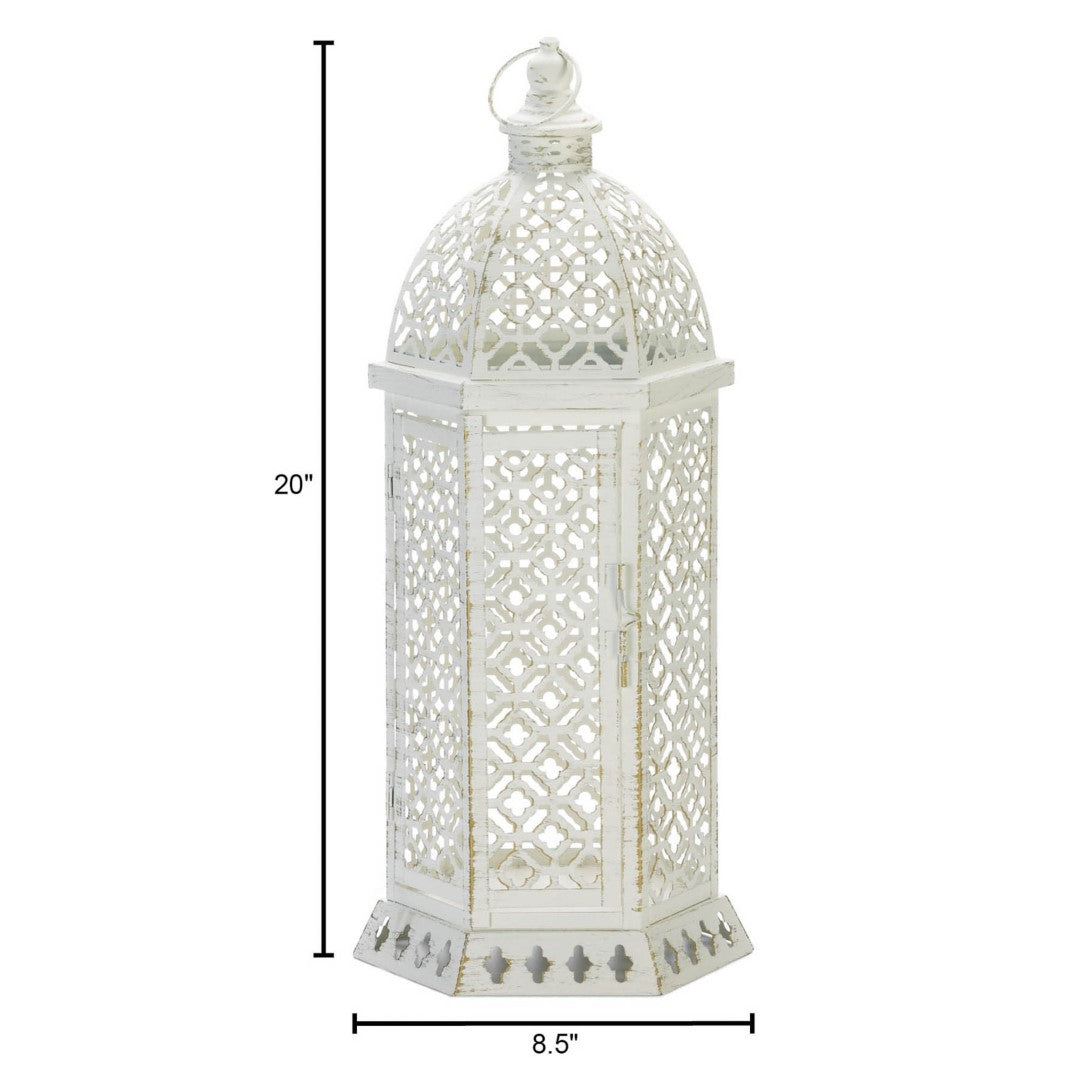 Large Cutwork Hexagon Lantern 