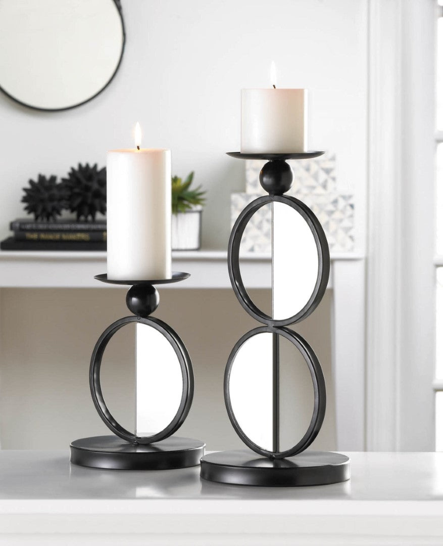 Duo Mirrored Candleholder 