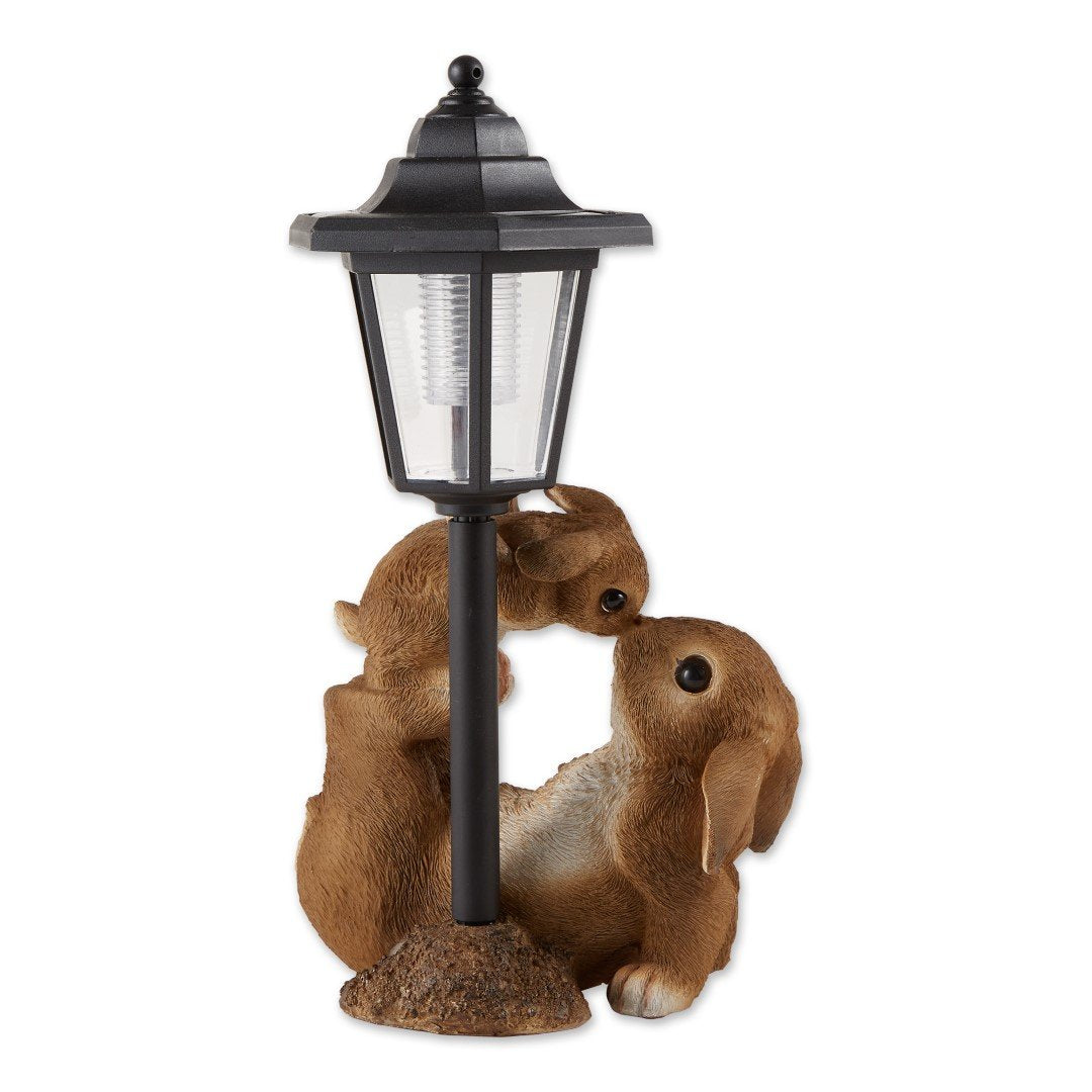 Adorable Mom And Baby Rabbit Solar Lamp 