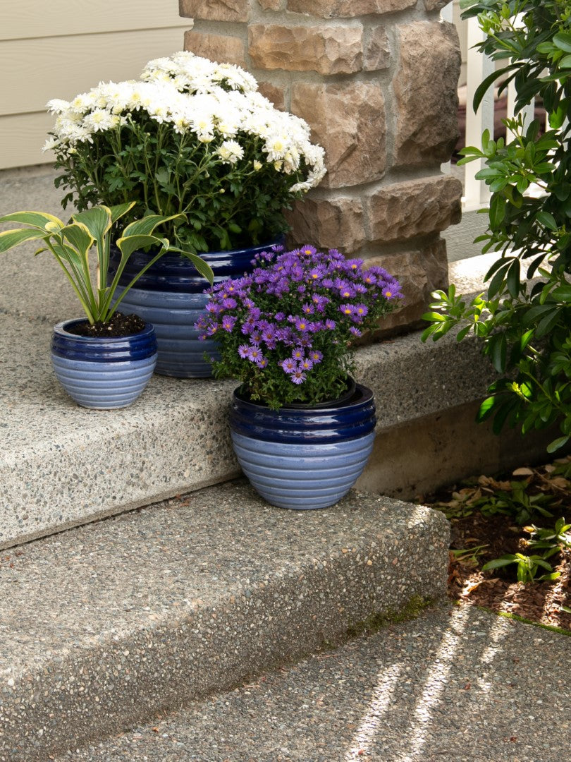 Duo Blue Tone Planter Trio 