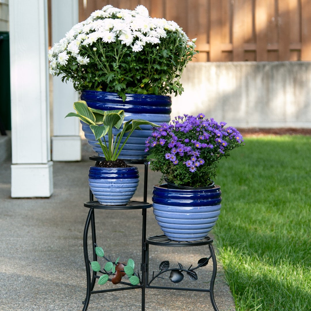 Duo Blue Tone Planter Trio 