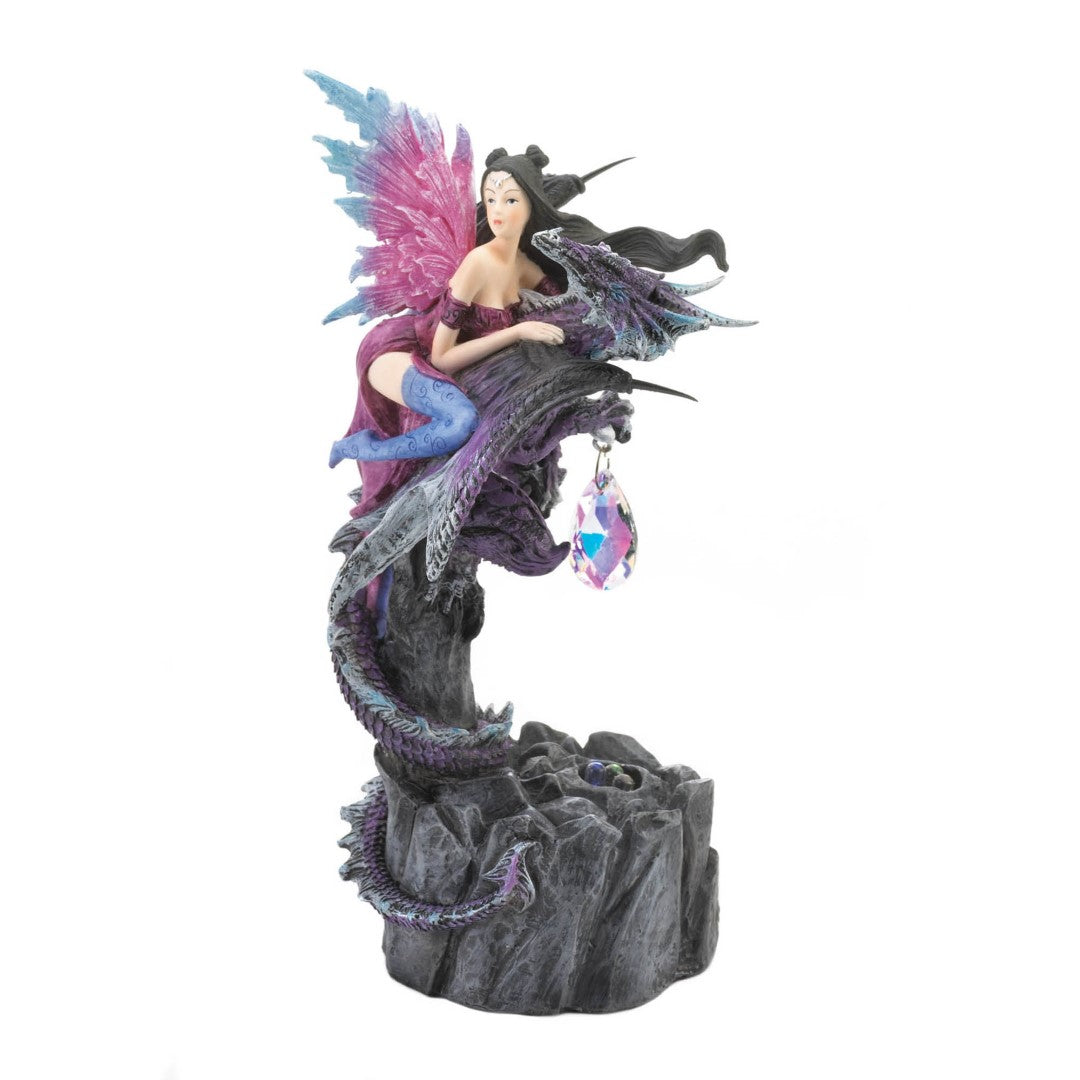 Light Up Fairy And Dragon Figurine 