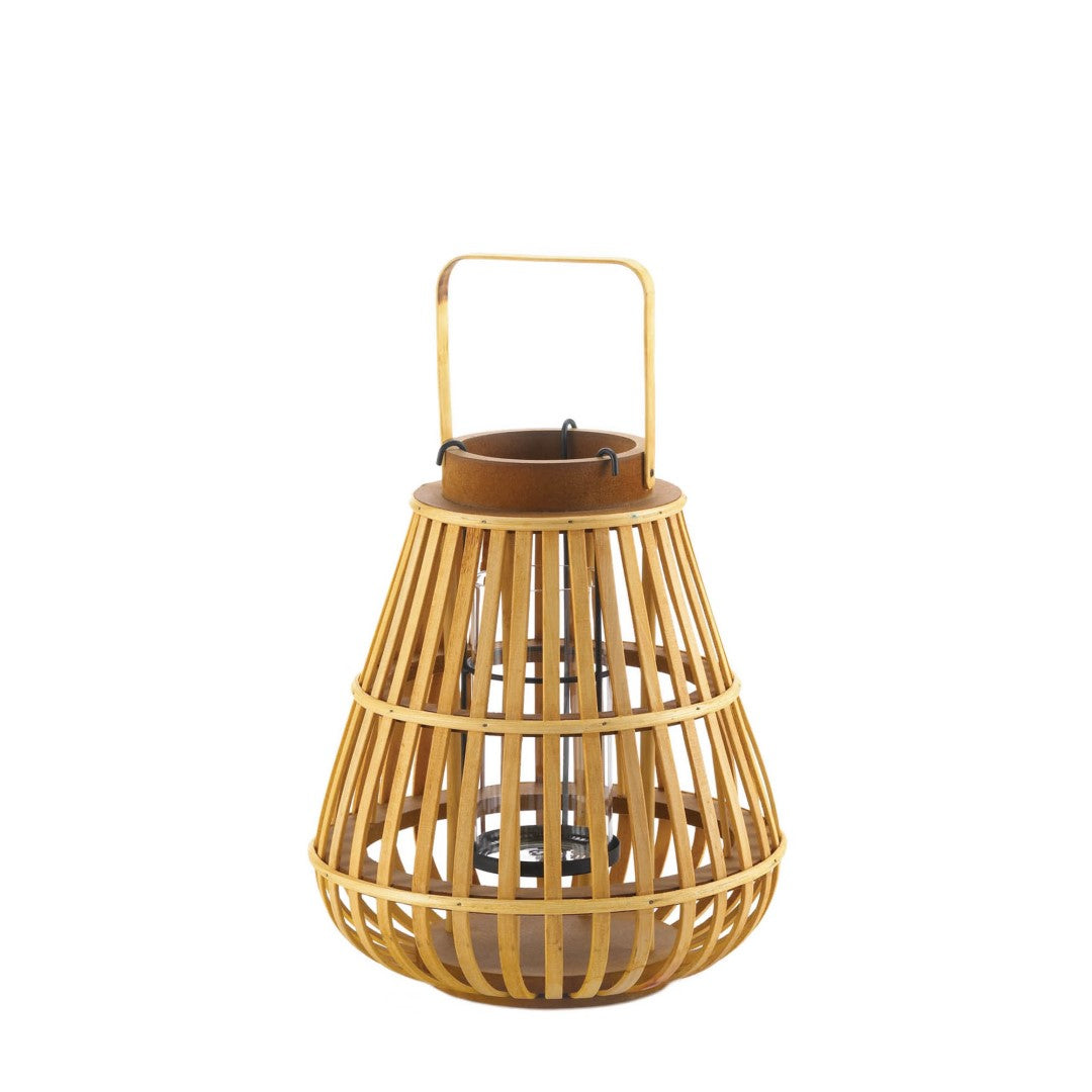 Small Slat Wood Lantern 