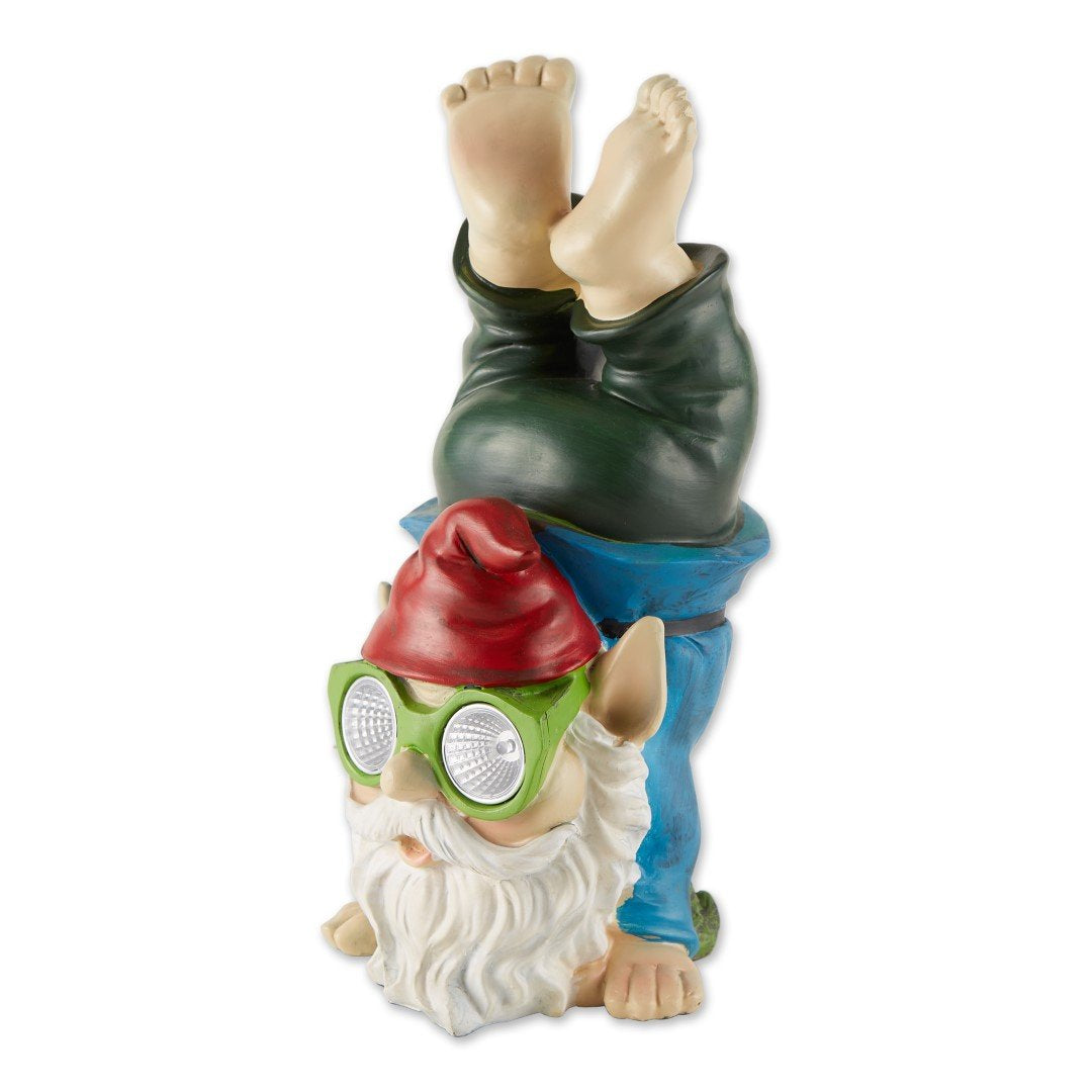 Handstand Solar Gnome Figurine 