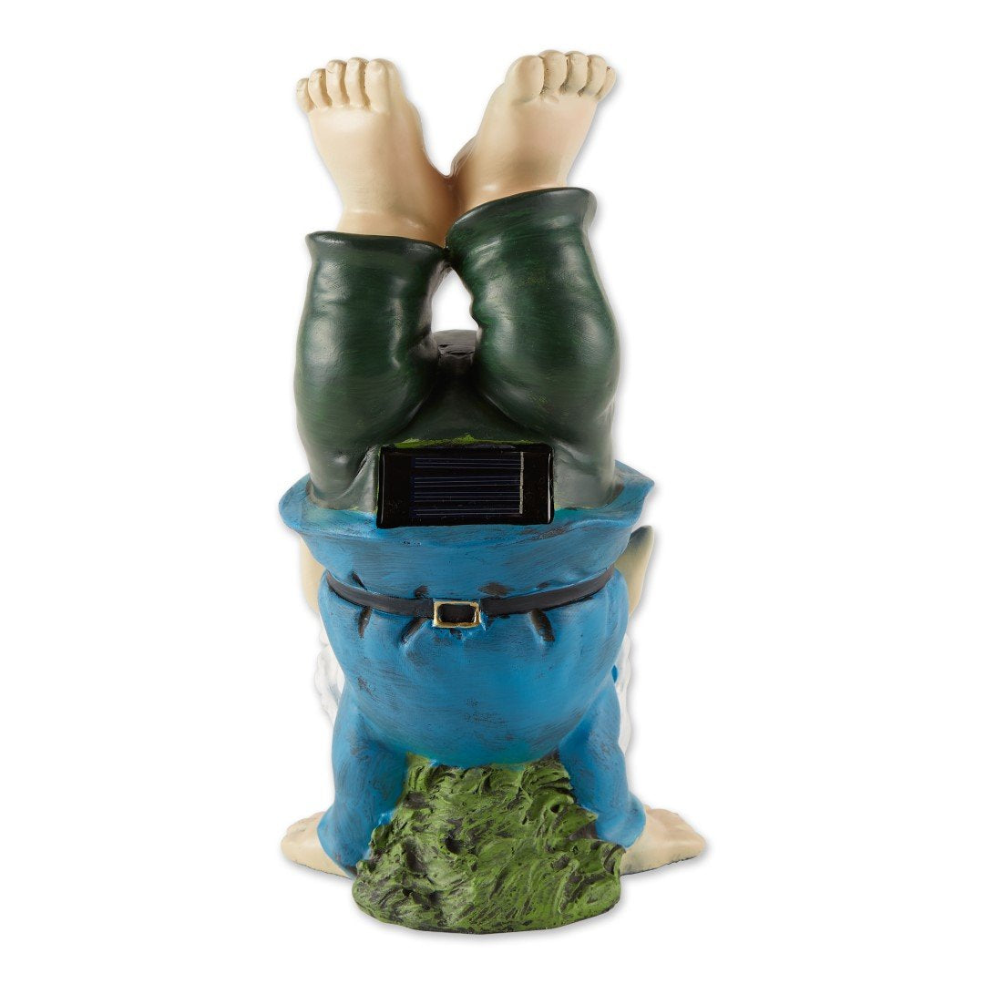 Handstand Solar Gnome Figurine 