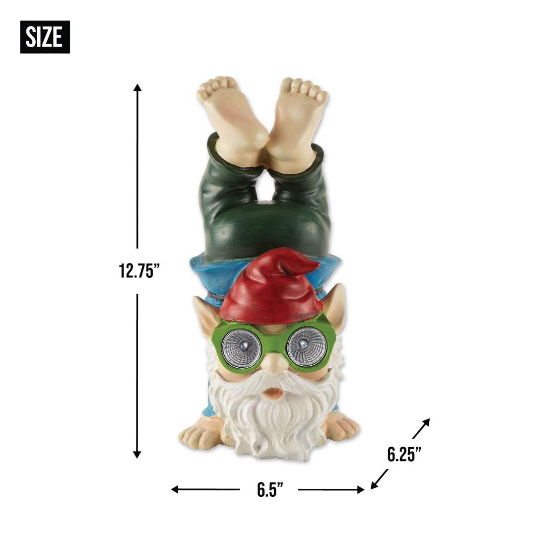 Handstand Solar Gnome Figurine 