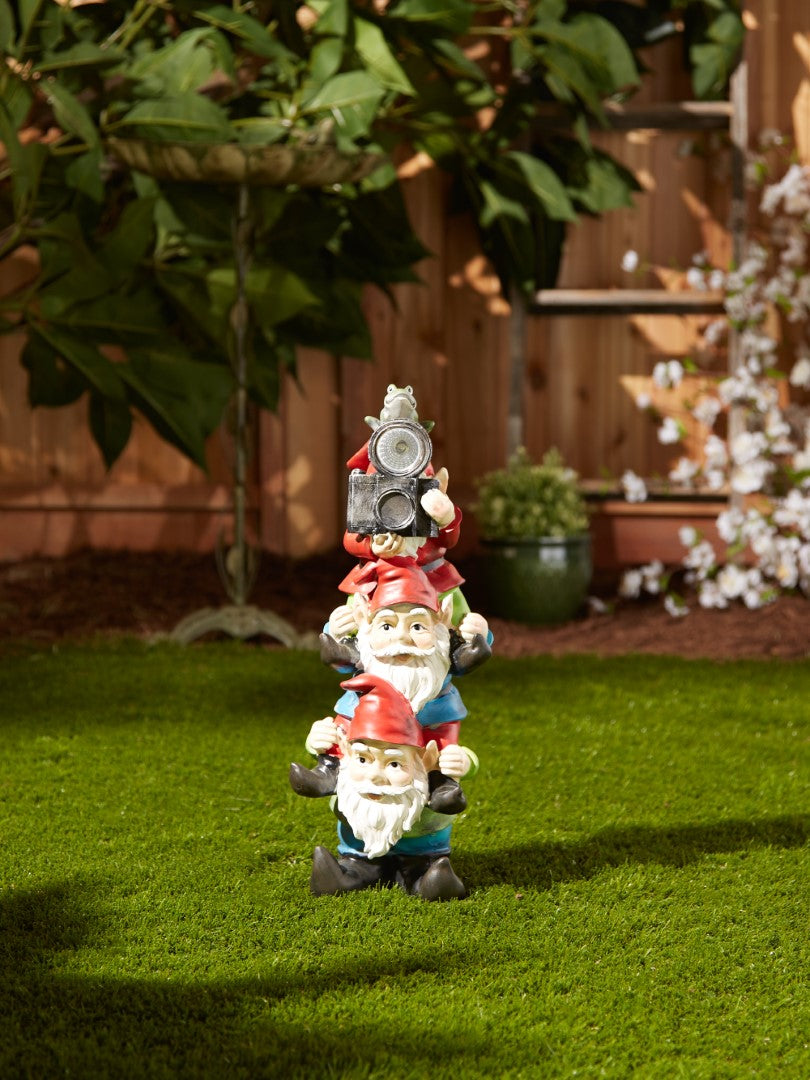 Stacked Solar Gnome Figurine 