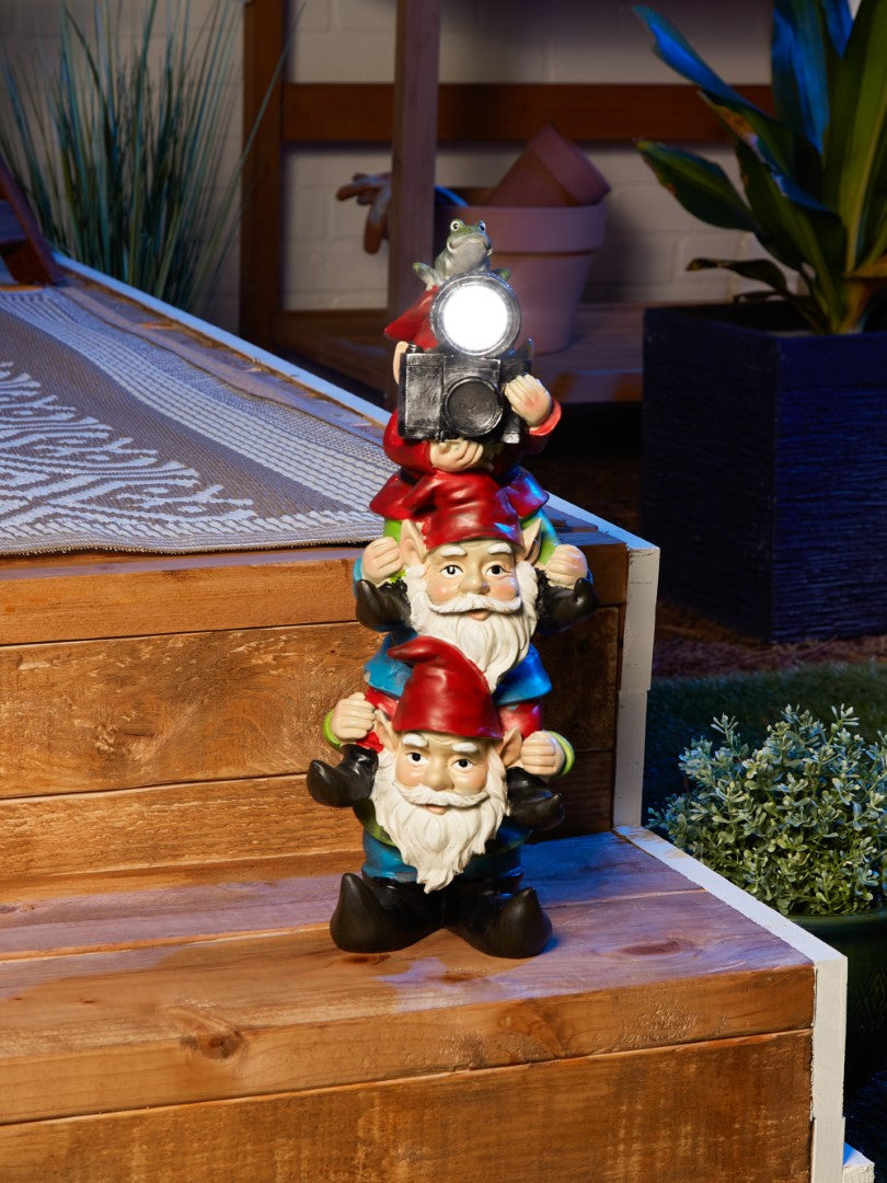 Stacked Solar Gnome Figurine 