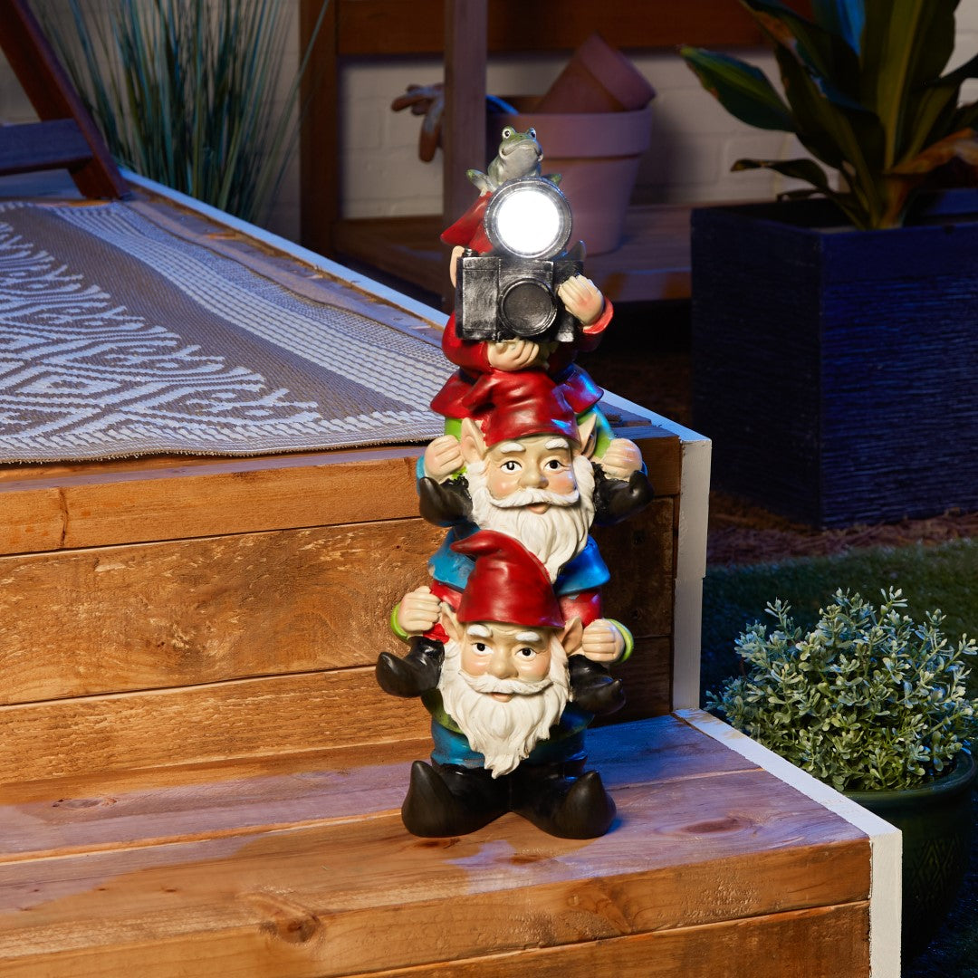 Stacked Solar Gnome Figurine 