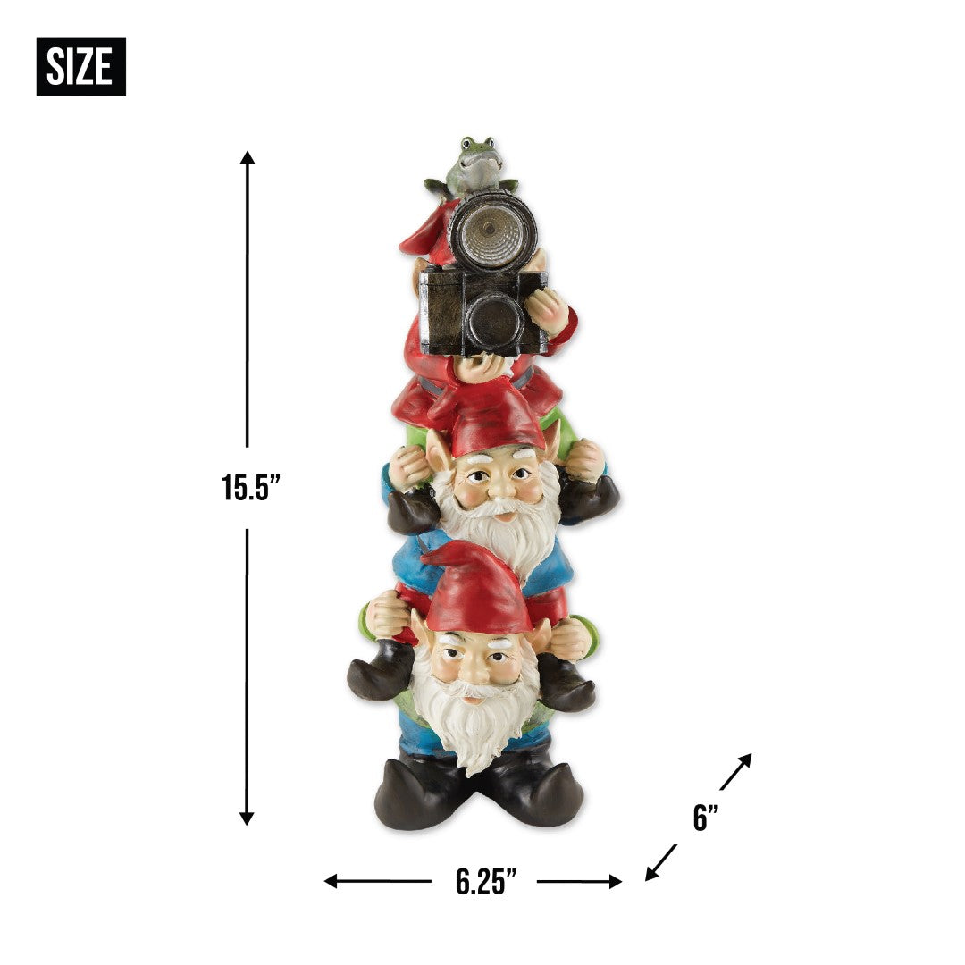 Stacked Solar Gnome Figurine 