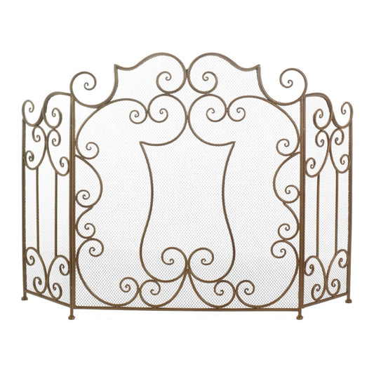 Modern Scroll Fireplace Screen 